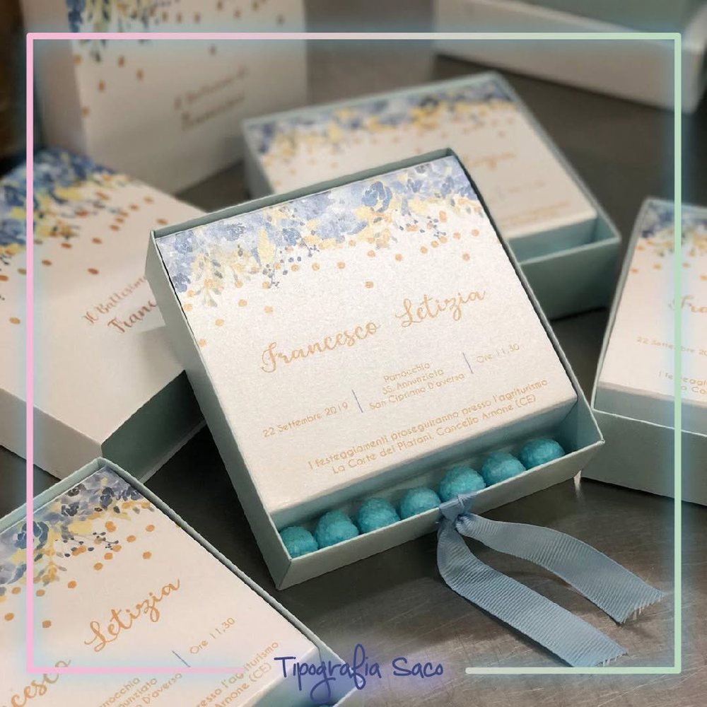 Scatolo Pasticcini Con Partecipazione — scatola personalizzata Grafiche Corvino